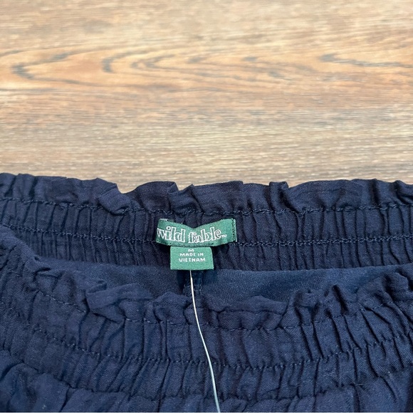 NWT Women's Tiered Lace Trim Mini a-Line Skort - Wild Fable Navy Blue M - Picture 5 of 6